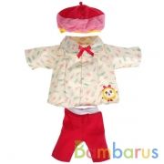 Одежда для кукол и пупсов 40-42 см МАЛЫШАРИКИ костюм с принтом панда, пакет КАРАПУЗ в кор.100шт | фото №0