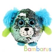 Игрушка мягкая собачка круглая из пайеток 14см, без чипа, в пак. Мульти-пульти в кор.75шт | фото №0