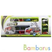 Трейлер с машинками и вертолетом P856-A в кор. 58*9*25см в кор.2*9шт | фото №0