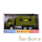 Машина грузовик военный свет+звук, открыв. двери и кузов 9119D в русс. кор. 23*8см в кор.2*12шт | фото №0