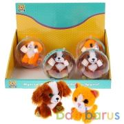 Игрушка мягкая 10см в шаре (собачка, кошка) В ДИСПЛЕЕ Мульти-пульти УП-6ШТ в кор.2уп | фото №0