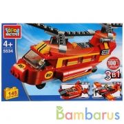 Конструктор "Город мастеров" вертолет 3в1, 145 дет. в русс. кор. в кор.24шт | фото №0