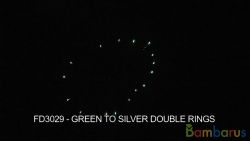 FD3029 (Шар 3") GREEN TO SILVER DOUBLE RINGS | фото №0