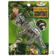 ЗАВОДНАЯ ИГРУШКА "ИГРАЕМ ВМЕСТЕ" ДИНОЗАВР, ЦВЕТ В АССОРТ. НА КАРТ. (РУСС. УП.) в кор.2*60шт | фото №0