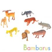 Игрушка пластизоль дикие животные 10см, 8 шт. ИГРАЕМ ВМЕСТЕ в кор.2*48шт | фото №0