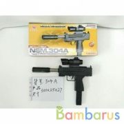 Автомат с глушителем, с лазер. прицелом, с пульками 304A в кор. в кор.48шт | фото №0