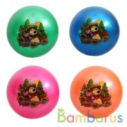 Мяч 23 см "МАША и МЕДВЕДЬ", полноцвет, цвет в ассорт. в сетке  ТМ "ИГРАЕМ ВМЕСТЕ" в кор.144шт | фото №0