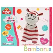 Набор д/детского тв-ва MultiArt сделай игрушку из носка (21*4*16см) котик в русс. кор. в кор.24шт | фото №0