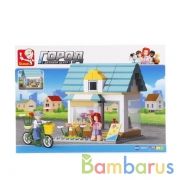 КОНСТРУКТОР ПЛАСТ. МАГАЗИН ЦВЕТОВ С ФИГУРКАМИ, 149ДЕТ. В РУСС. КОР. 33*23*5СМ в кор.32шт | фото №0