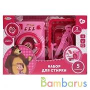НАБОР ДЛЯ СТИРКИ "МАША И МЕДВЕДЬ" ТМ "ИГРАЕМ ВМЕСТЕ" НА БАТ. СВЕТ+ЗВУК, РУСС. ЧИП В КОР в кор.2*24шт | фото №0