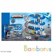 Парковка полиция, свет+звук, с аксесс. (3 машинки) 2A-1 в кор. в кор.2*12шт | фото №0