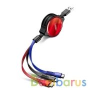 Дата-кабель Joyroom S-M365 Chinese knot series 3 in 1 retractable cable 1.2m (lightning+Micro+Type-c) (Красный) | фото №0