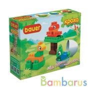 Конструктор Бауер набор из 3-х динозавриков.(Птеродактиль, Велоцираптор, Брахиозавр)  в кор.10шт | фото №0