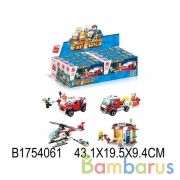 Конструктор пласт. пожарные службы с фигурками, в ассорт. в кор. в дисплее уп-8шт в кор.8уп | фото №0