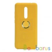 Силиконовый чехол с кольцом Nano Ring для Xiaomi Mi 9T/K20 (Жёлтый) | фото №0