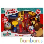 НАБОР ДОКТОР "ИГРАЕМ ВМЕСТЕ" МАША И МЕДВЕДЬ, С ШАПОЧКОЙ, 24 ПРЕДМ. 2554 В КОР 36*25*5СМ в кор.2*12шт | фото №0