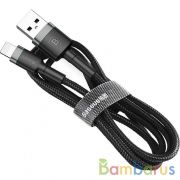 Кабель Baseus Lightning to USB Cable Kevlar 1.0m (Черный) | фото №0