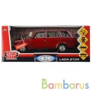 Машина металл свет-звук LADA 2104, 17 см, дв., кап., баг., инер.,крас., кор. Технопарк в кор.2*12шт | фото №0