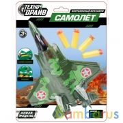 Бластер САМОЛЕТ , стреляет мягкими пулями, блистер, 23,8*18*4,5см ТЕХНОДРАЙВ в кор.2*60шт | фото №0