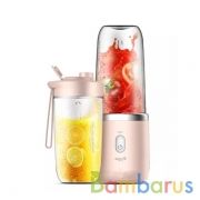 Беспроводная соковыжималка-блендер Xiaomi Deerma Fruit Cup 400ml Pink (DEM-NU05) | фото №0