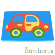 "УМКА". МАШИНКА. (МЯГКАЯ АППЛИКАЦИЯ В ПАКЕТЕ С ХЭДЕРОМ) в кор.68шт | фото №0