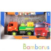 МАШИНА "ТЕХНОПАРК" ПЛАСТ. ИНЕРЦ. КАМАЗ. МУСОРОВОЗ 25СМ, СВЕТ+ЗВУК, ОТКРЫВ. ДВЕРИ В КОР. в кор.18шт | фото №0