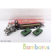 Трейлер инерц. с 2-мя танками, цвет в ассорт. в пласт. в кор.2*30шт | фото №0