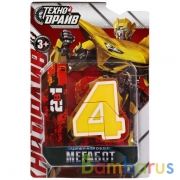 Робот трансформирующийся в цифру 4, 17,5*12*2,5см ТЕХНОДРАЙВ в кор.180шт | фото №0