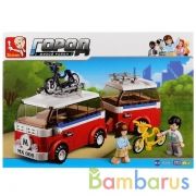 Конструктор пласт. кемпинг с фигурками, 324дет. в русс. кор. 33*23*7,5см в кор.32шт | фото №0