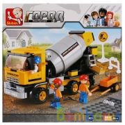 КОНСТРУКТОР ПЛАСТ. БЕТОНОМЕШАЛКА С ФИГУРКАМИ, 296ДЕТ. В РУСС. КОР. 33*23,7*5,4СМ в кор.32шт | фото №0