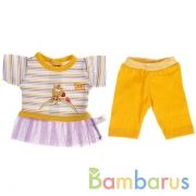 Одежда для кукол и пупсов 40-42 см Зебра в клеточку костюм с принт зебра,пакет КАРАПУЗ в кор.100шт | фото №0