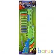 Ружье с мягкими пулями и шариками с аксесс. на карт. 63*21*4см "Играем вместе" в кор.2*30шт | фото №0