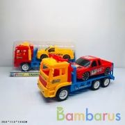 Трейлер инерц. с машинкой, цвет в ассорт. 3688 в пласт. в кор.2*36шт | фото №0