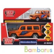 ТМ Технопарк. Машина металл "MERCEDES-BENZ G-CLASS СПОРТ" 12см, открыв. двери, инерц. в кор.2*36шт | фото №0