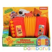 Музыкальная игрушка МИ-МИ-МИШКИ весёлая гармошка, на бат. свет+звук в русс. кор. Умка в кор.48шт | фото №0