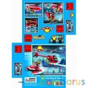 КОНСТРУКТОР ПЛАСТ. ПОЖАРНАЯ СЛУЖБА КАТЕР/ВЕРТОЛЕТ С АКСЕСС., 111ДЕТ. В КОР. в кор.70шт (Р) | фото №0