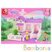 Конструктор пласт. дом с фигурками, 193дет. в русс. кор. 32*25*5см в кор.32шт | фото №0