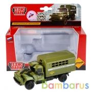 МАШИНА "ТЕХНОПАРК" МЕТАЛЛ. ИНЕРЦ. ЗИЛ 130. БУДКА ВОЕННАЯ, ОТКРЫВ. ДВЕРЬ В РУСС. КОР. в кор.3*32шт | фото №0