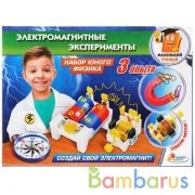 ИГРУШКА ОПЫТЫ "ИГРАЕМ ВМЕСТЕ": Электромагнитные эксперименты на бат. в русс. кор. в кор.36шт | фото №0