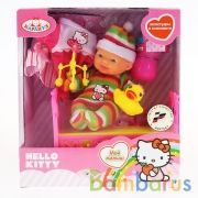 ПУПС "КАРАПУЗ" HELLO KITTY 10СМ, В КРОВАТКЕ, С АКСЕСС., ОДЕЖДА В АССОРТ. В РУСС. КОР. в кор.2*36шт | фото №0