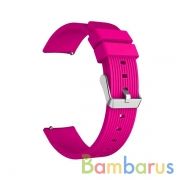 Сменный браслет 20мм (Amazfit GTR 42mm, Bip, Haylou LS01, LS02) ребристый (Розовый) | фото №0