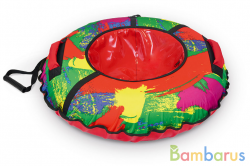 Надувная ватрушка (тюбинг) 95см ТБ2К-95/К, Nika, "Краски" с автокамерой, уп.1 | фото №0