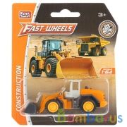 Машина металл. трактор с ковшом на карт. в кор.2*108шт | фото №0