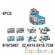 Конструктор пласт. техника, с фигурками, в ассорт. в кор. в дисплее уп-4шт в кор.16уп | фото №0