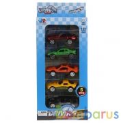 Набор из 5-и металл. машин, в ассорт. XY065 в кор. в кор.2*96наб | фото №0