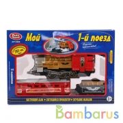 Железная дорога на бат. с дымом, свет+звук, 282см в русс. кор. 38*26*7см в кор.24шт | фото №0