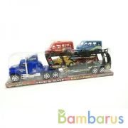 Трейлер инерц. с машинками, в ассорт. в пласт. в кор.2*36шт | фото №0