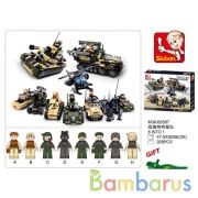 Конструктор пласт. военная техника с фигурками, 928дет. в русс. кор. в кор.8шт | фото №0