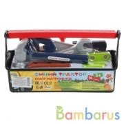 Набор строит. инструментов "Синий Трактор" ящик, 29*13,5*14см ТМ "ИГРАЕМ ВМЕСТЕ" в кор.24шт | фото №0