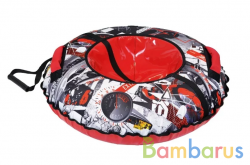 Надувная ватрушка (тюбинг) 95см, ТБ2К-95/ЭК, Nika, "Экстрим" красный с автокамерой, уп.1 | фото №0